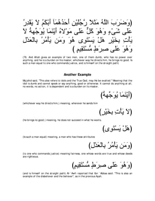 A compilation of the Abridged Tafsir Ibn Kathir Volumes 1 - 10  ( commentary of the meaning ) 