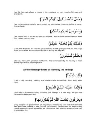 A compilation of the Abridged Tafsir Ibn Kathir Volumes 1 - 10  ( commentary of the meaning ) 