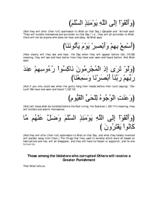 A compilation of the Abridged Tafsir Ibn Kathir Volumes 1 - 10  ( commentary of the meaning ) 