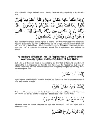 A compilation of the Abridged Tafsir Ibn Kathir Volumes 1 - 10  ( commentary of the meaning ) 