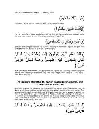 A compilation of the Abridged Tafsir Ibn Kathir Volumes 1 - 10  ( commentary of the meaning ) 