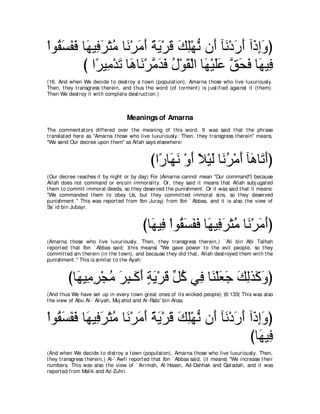 A compilation of the Abridged Tafsir Ibn Kathir Volumes 1 - 10  ( commentary of the meaning ) 