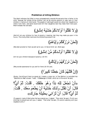 A compilation of the Abridged Tafsir Ibn Kathir Volumes 1 - 10  ( commentary of the meaning ) 