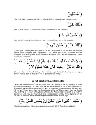 A compilation of the Abridged Tafsir Ibn Kathir Volumes 1 - 10  ( commentary of the meaning ) 