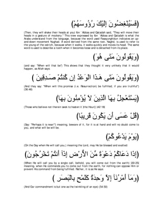A compilation of the Abridged Tafsir Ibn Kathir Volumes 1 - 10  ( commentary of the meaning ) 