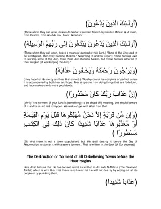 A compilation of the Abridged Tafsir Ibn Kathir Volumes 1 - 10  ( commentary of the meaning ) 