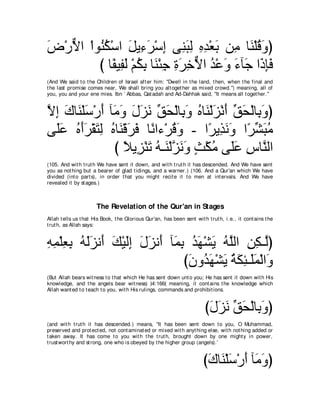 A compilation of the Abridged Tafsir Ibn Kathir Volumes 1 - 10  ( commentary of the meaning ) 