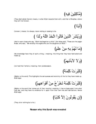 A compilation of the Abridged Tafsir Ibn Kathir Volumes 1 - 10  ( commentary of the meaning ) 