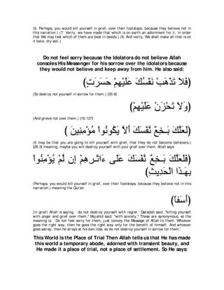 A compilation of the Abridged Tafsir Ibn Kathir Volumes 1 - 10  ( commentary of the meaning ) 