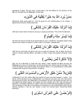 A compilation of the Abridged Tafsir Ibn Kathir Volumes 1 - 10  ( commentary of the meaning ) 