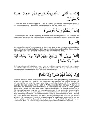 A compilation of the Abridged Tafsir Ibn Kathir Volumes 1 - 10  ( commentary of the meaning ) 