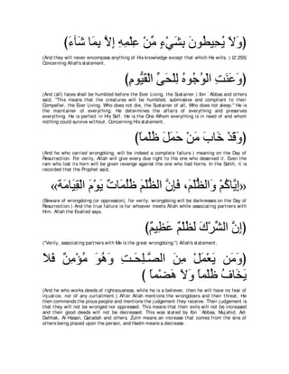 A compilation of the Abridged Tafsir Ibn Kathir Volumes 1 - 10  ( commentary of the meaning ) 