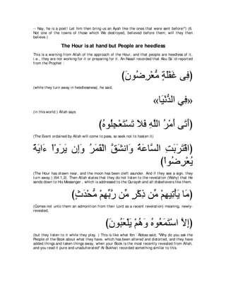 A compilation of the Abridged Tafsir Ibn Kathir Volumes 1 - 10  ( commentary of the meaning ) 