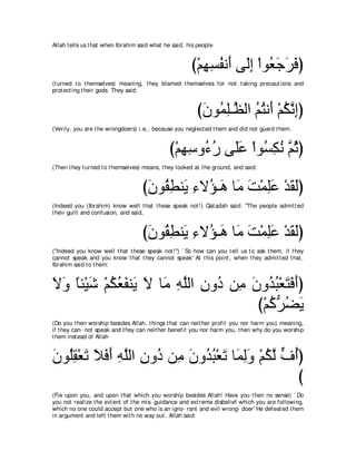 A compilation of the Abridged Tafsir Ibn Kathir Volumes 1 - 10  ( commentary of the meaning ) 