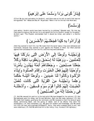 A compilation of the Abridged Tafsir Ibn Kathir Volumes 1 - 10  ( commentary of the meaning ) 