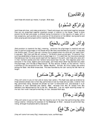 A compilation of the Abridged Tafsir Ibn Kathir Volumes 1 - 10  ( commentary of the meaning ) 