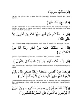 A compilation of the Abridged Tafsir Ibn Kathir Volumes 1 - 10  ( commentary of the meaning ) 