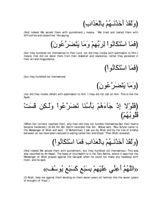 A compilation of the Abridged Tafsir Ibn Kathir Volumes 1 - 10  ( commentary of the meaning ) 