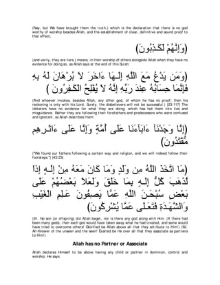 A compilation of the Abridged Tafsir Ibn Kathir Volumes 1 - 10  ( commentary of the meaning ) 