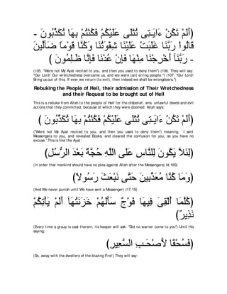 A compilation of the Abridged Tafsir Ibn Kathir Volumes 1 - 10  ( commentary of the meaning ) 