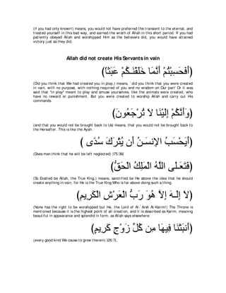 A compilation of the Abridged Tafsir Ibn Kathir Volumes 1 - 10  ( commentary of the meaning ) 