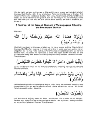 A compilation of the Abridged Tafsir Ibn Kathir Volumes 1 - 10  ( commentary of the meaning ) 