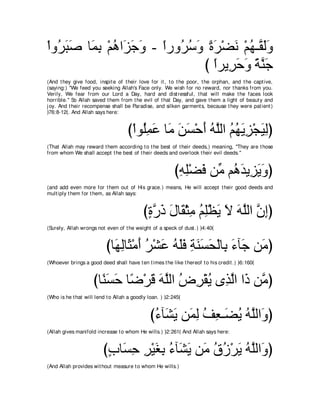 A compilation of the Abridged Tafsir Ibn Kathir Volumes 1 - 10  ( commentary of the meaning ) 