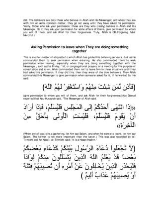 A compilation of the Abridged Tafsir Ibn Kathir Volumes 1 - 10  ( commentary of the meaning ) 