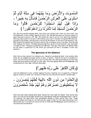 A compilation of the Abridged Tafsir Ibn Kathir Volumes 1 - 10  ( commentary of the meaning ) 