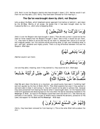 A compilation of the Abridged Tafsir Ibn Kathir Volumes 1 - 10  ( commentary of the meaning ) 