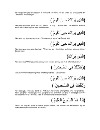 A compilation of the Abridged Tafsir Ibn Kathir Volumes 1 - 10  ( commentary of the meaning ) 