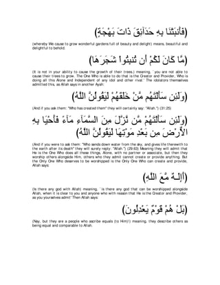 A compilation of the Abridged Tafsir Ibn Kathir Volumes 1 - 10  ( commentary of the meaning ) 