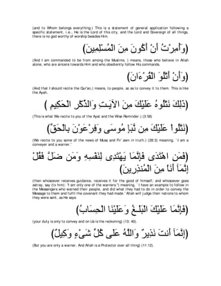 A compilation of the Abridged Tafsir Ibn Kathir Volumes 1 - 10  ( commentary of the meaning ) 