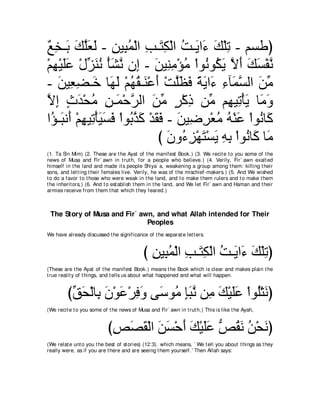 A compilation of the Abridged Tafsir Ibn Kathir Volumes 1 - 10  ( commentary of the meaning ) 
