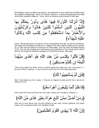 A compilation of the Abridged Tafsir Ibn Kathir Volumes 1 - 10  ( commentary of the meaning ) 