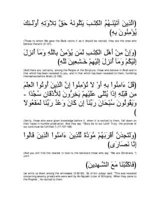 A compilation of the Abridged Tafsir Ibn Kathir Volumes 1 - 10  ( commentary of the meaning ) 