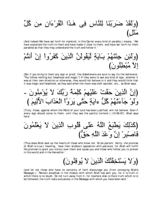 A compilation of the Abridged Tafsir Ibn Kathir Volumes 1 - 10  ( commentary of the meaning ) 