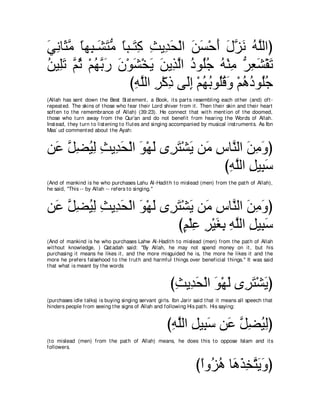 A compilation of the Abridged Tafsir Ibn Kathir Volumes 1 - 10  ( commentary of the meaning ) 