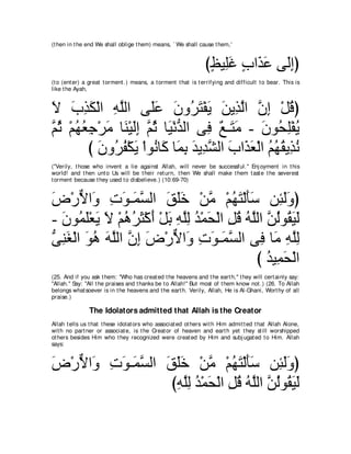 A compilation of the Abridged Tafsir Ibn Kathir Volumes 1 - 10  ( commentary of the meaning ) 