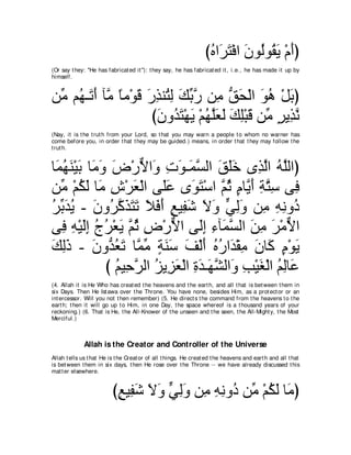 A compilation of the Abridged Tafsir Ibn Kathir Volumes 1 - 10  ( commentary of the meaning ) 