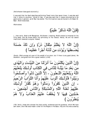 A compilation of the Abridged Tafsir Ibn Kathir Volumes 1 - 10  ( commentary of the meaning ) 