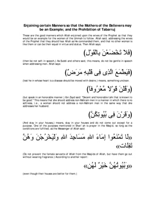 A compilation of the Abridged Tafsir Ibn Kathir Volumes 1 - 10  ( commentary of the meaning ) 