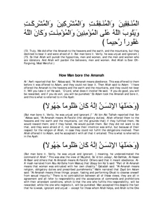 A compilation of the Abridged Tafsir Ibn Kathir Volumes 1 - 10  ( commentary of the meaning ) 