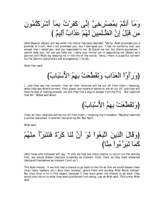 A compilation of the Abridged Tafsir Ibn Kathir Volumes 1 - 10  ( commentary of the meaning ) 