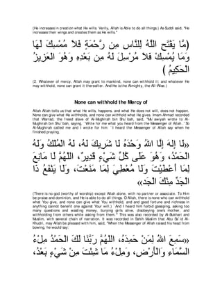 A compilation of the Abridged Tafsir Ibn Kathir Volumes 1 - 10  ( commentary of the meaning ) 