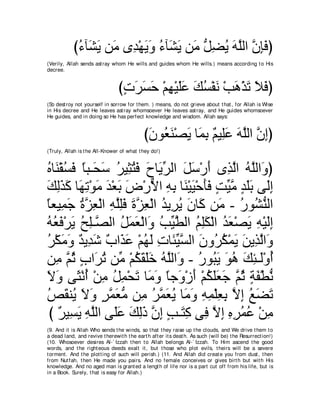 A compilation of the Abridged Tafsir Ibn Kathir Volumes 1 - 10  ( commentary of the meaning ) 