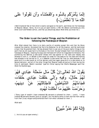 A compilation of the Abridged Tafsir Ibn Kathir Volumes 1 - 10  ( commentary of the meaning ) 