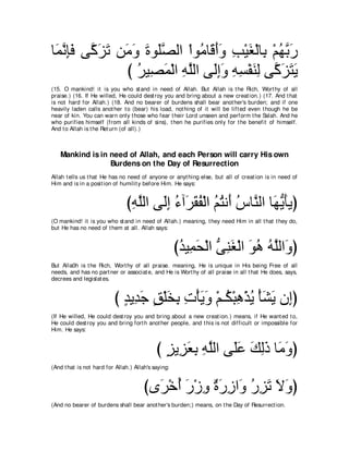 A compilation of the Abridged Tafsir Ibn Kathir Volumes 1 - 10  ( commentary of the meaning ) 