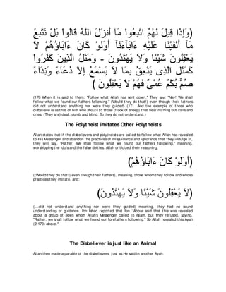 A compilation of the Abridged Tafsir Ibn Kathir Volumes 1 - 10  ( commentary of the meaning ) 