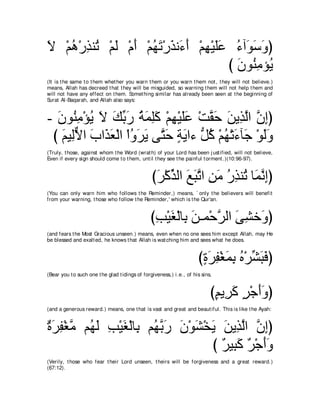 A compilation of the Abridged Tafsir Ibn Kathir Volumes 1 - 10  ( commentary of the meaning ) 